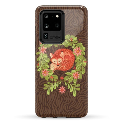 Sleeping Fox Wreath Phone Case
