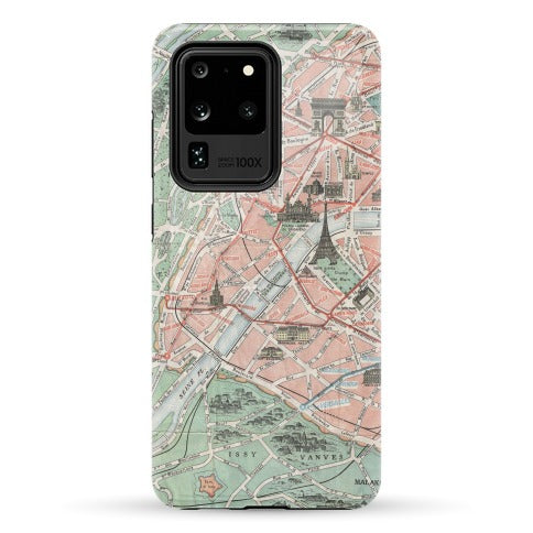 Vintage Paris Map Phone Case