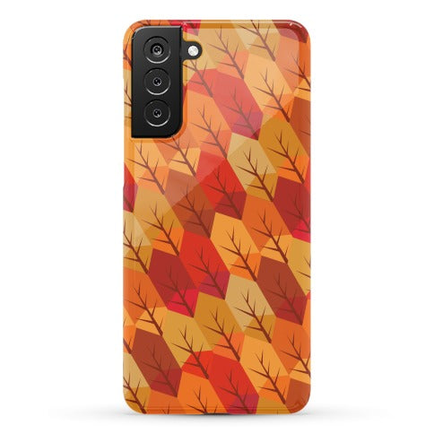 Geometric Fall Leaf Pattern Phone Case