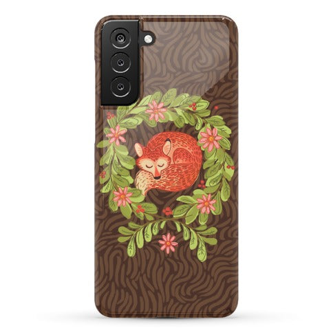 Sleeping Fox Wreath Phone Case