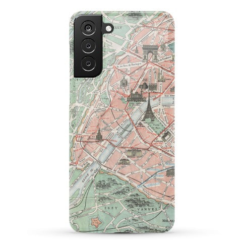 Vintage Paris Map Phone Case