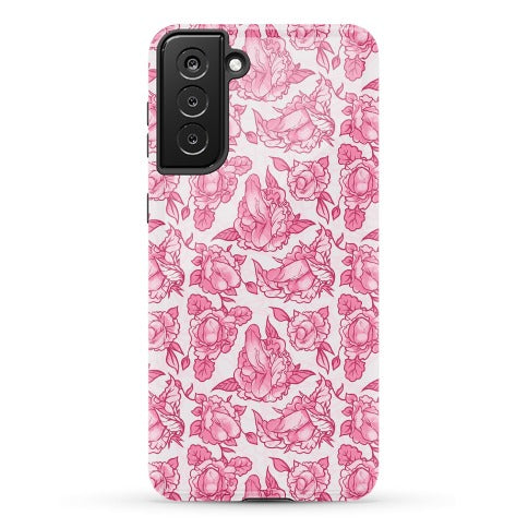 Floral Penis Pattern Pink Phone Case