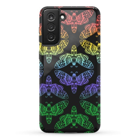 Rainbow Moth Pattern Phone Case