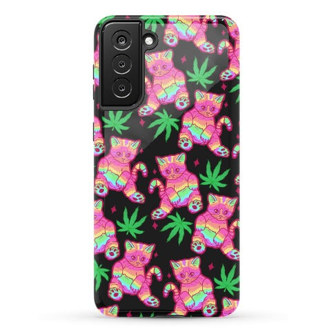 Rainbow Weed Kitty Phone Case