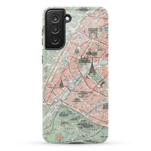 Vintage Paris Map Phone Case