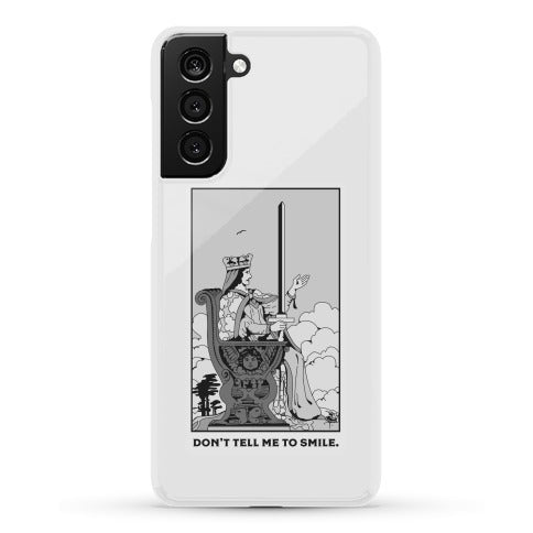 Don't Tell Me To Smile (Queen Of Swords Tarot) Phone Case