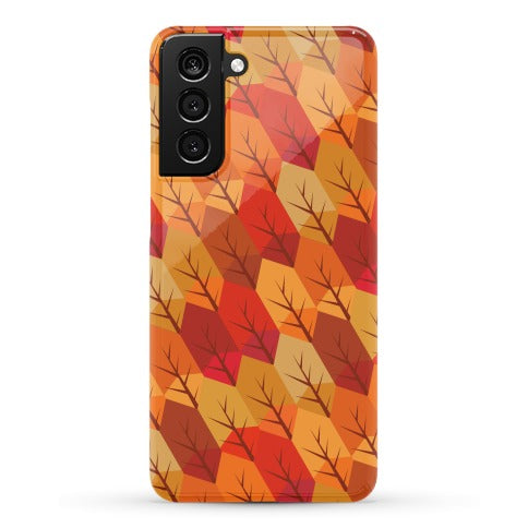 Geometric Fall Leaf Pattern Phone Case