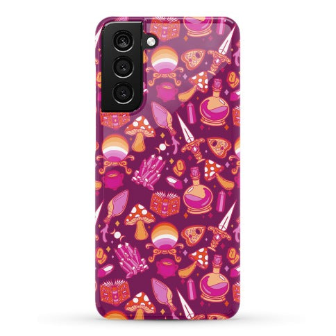 Lesbian Pride Witch Pattern Phone Case