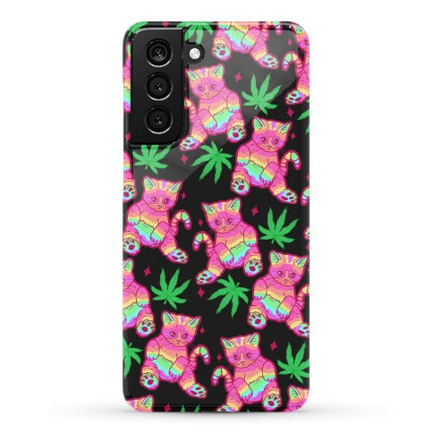 Rainbow Weed Kitty Phone Case