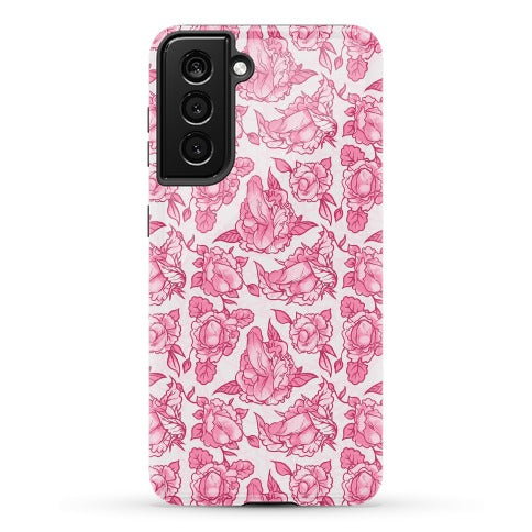 Floral Penis Pattern Pink Phone Case