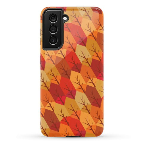 Geometric Fall Leaf Pattern Phone Case