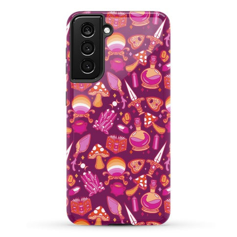 Lesbian Pride Witch Pattern Phone Case