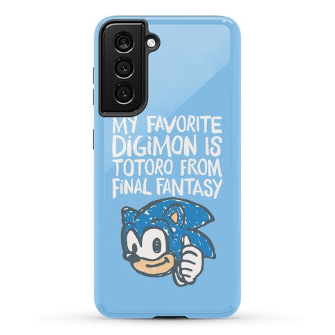 My Favorite Digimon Is Totoro From Final Fantasy Parody Phone Case