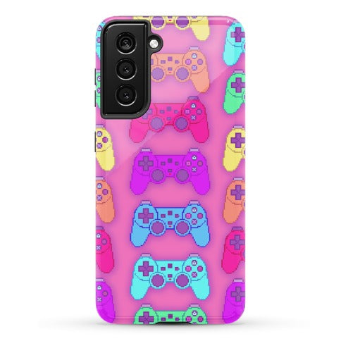 Rainbow Pixel Game Controller Phone Case