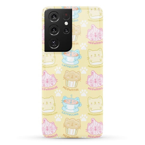 Cute Cat Snacks Pattern Phone Case