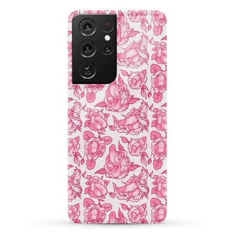 Floral Penis Pattern Pink Phone Case