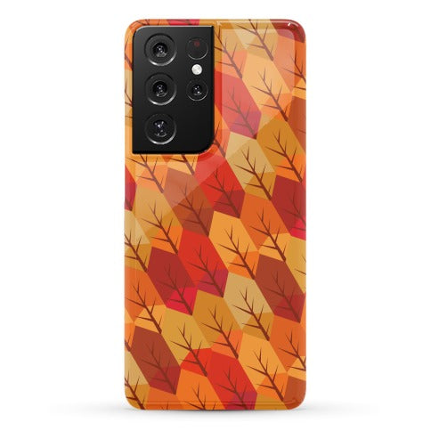 Geometric Fall Leaf Pattern Phone Case