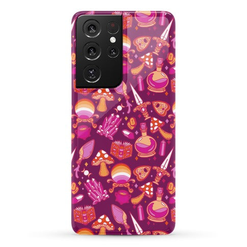 Lesbian Pride Witch Pattern Phone Case