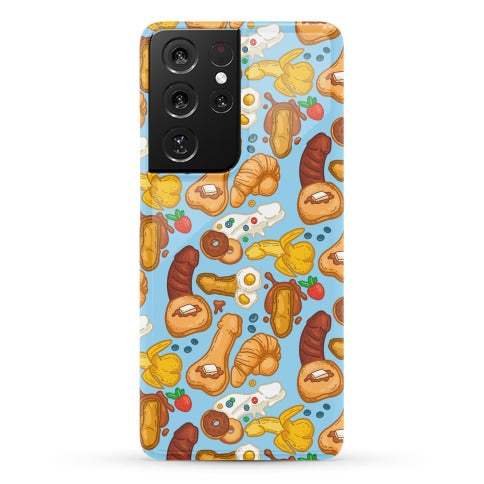 Phallic Breakfast Pattern Phone Case