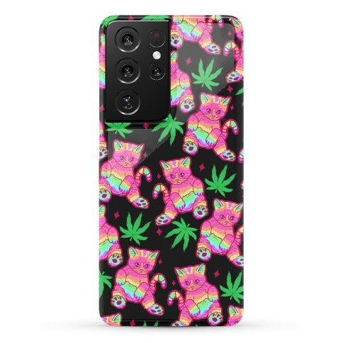 Rainbow Weed Kitty Phone Case