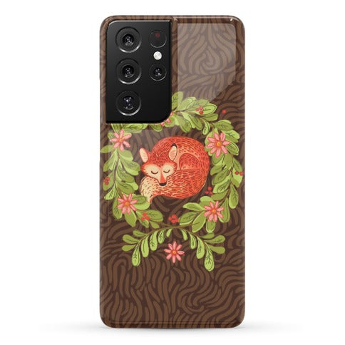 Sleeping Fox Wreath Phone Case