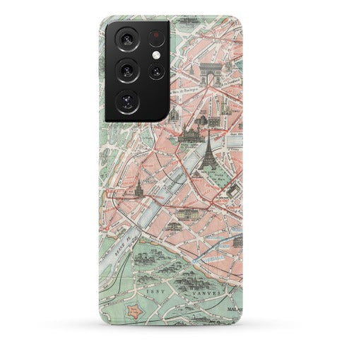 Vintage Paris Map Phone Case