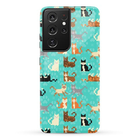 Cute Pixel Kitty Cats Phone Case