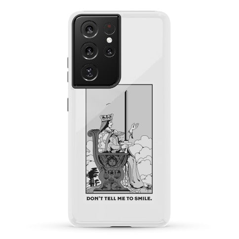 Don't Tell Me To Smile (Queen Of Swords Tarot) Phone Case