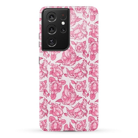 Floral Penis Pattern Pink Phone Case