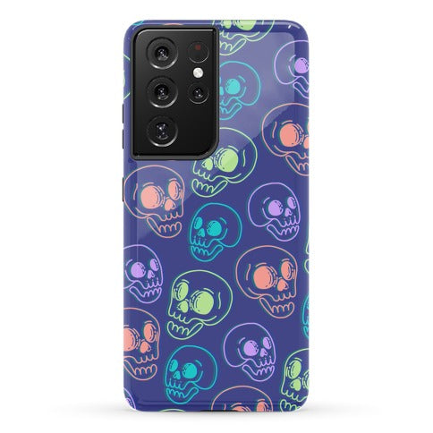 Pastel Skulls Glitch Phone Case