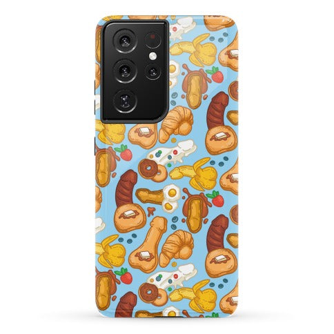 Phallic Breakfast Pattern Phone Case