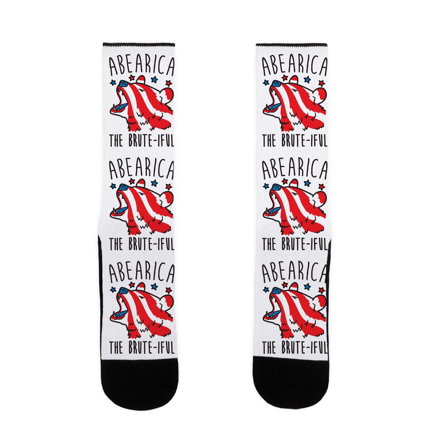 ABEARica The Brute-iful Merica Bear Socks