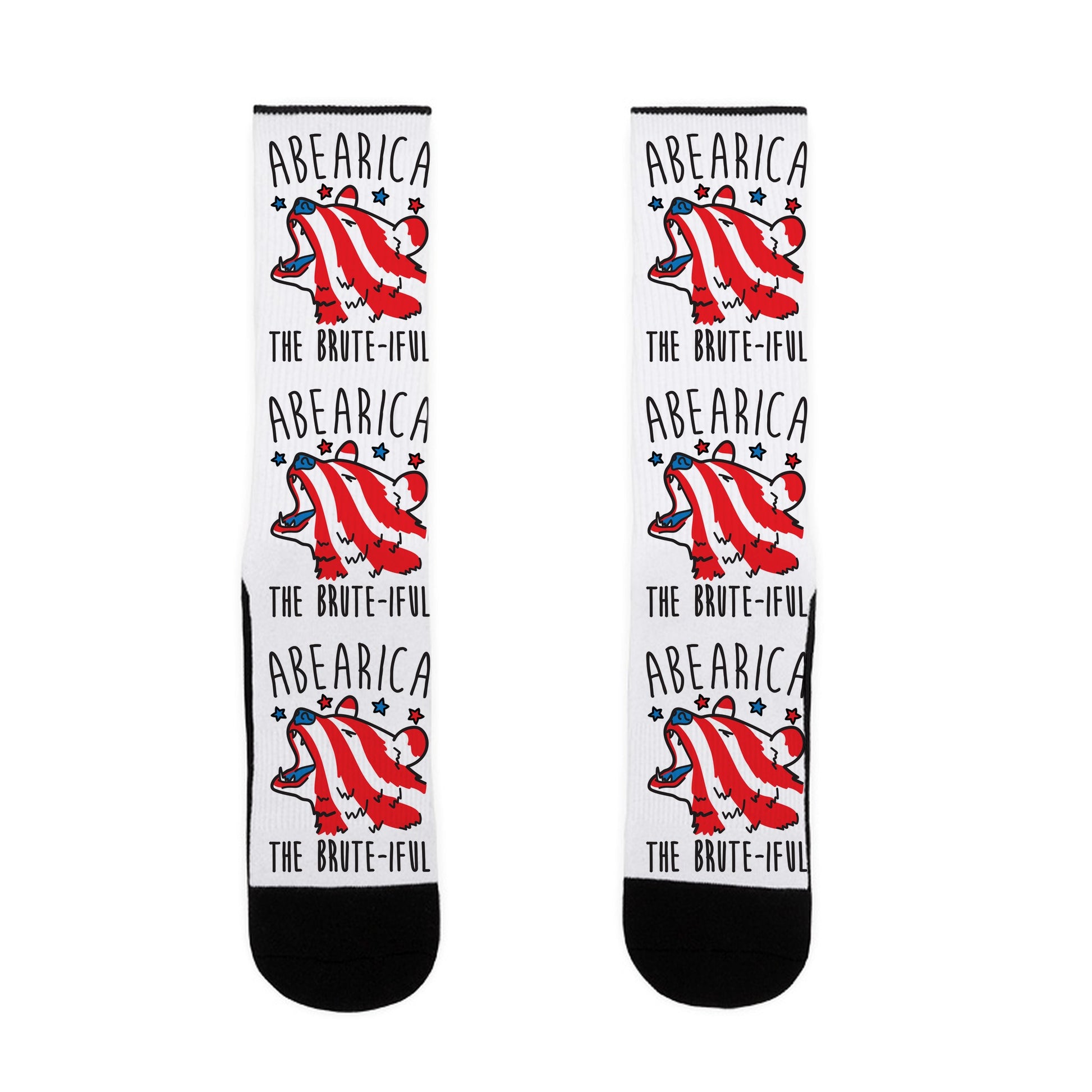 ABEARica The Brute-iful Merica Bear Socks