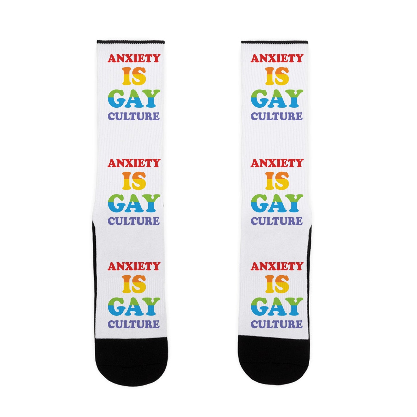 Anxiety Is Gay Culture Socks