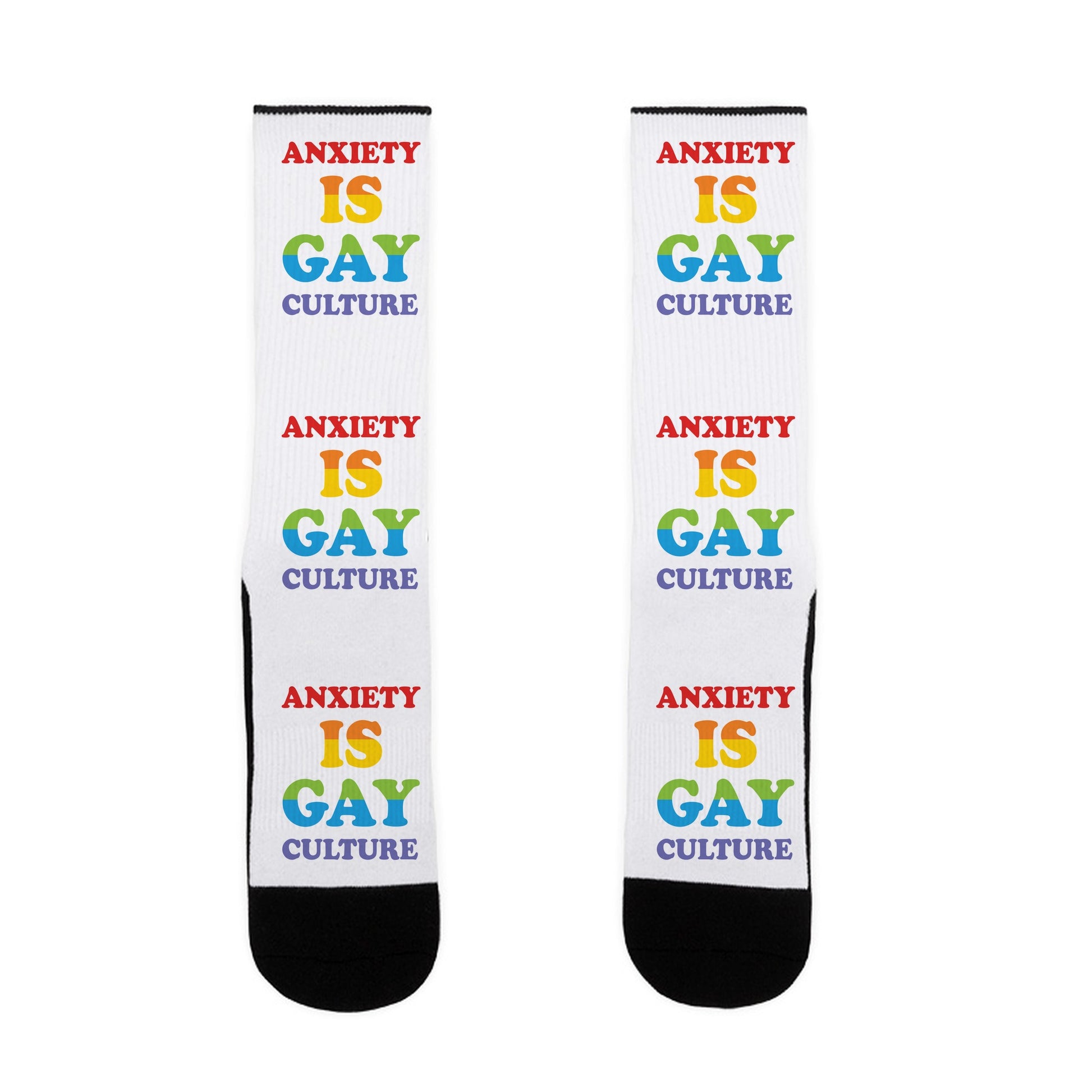 Anxiety Is Gay Culture Socks