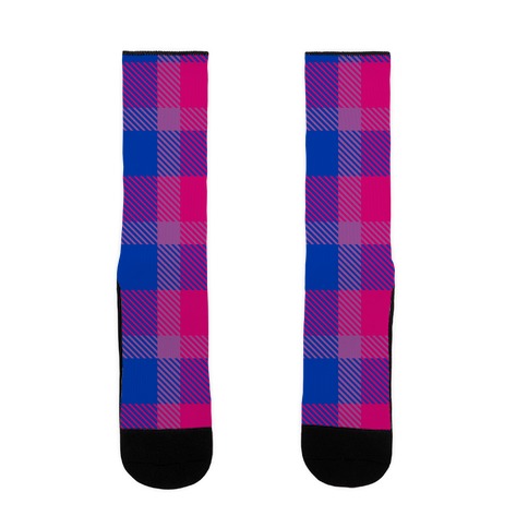 Bi Pride Flag Plaid Socks