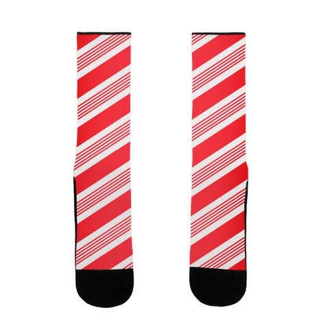 Candy Cane Stripe Pattern Socks