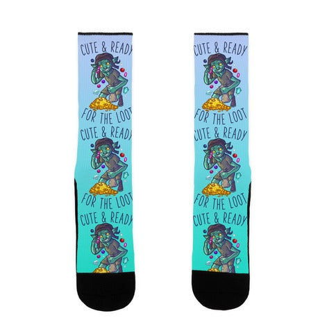 Cute & Ready For the Loot Goblin Socks