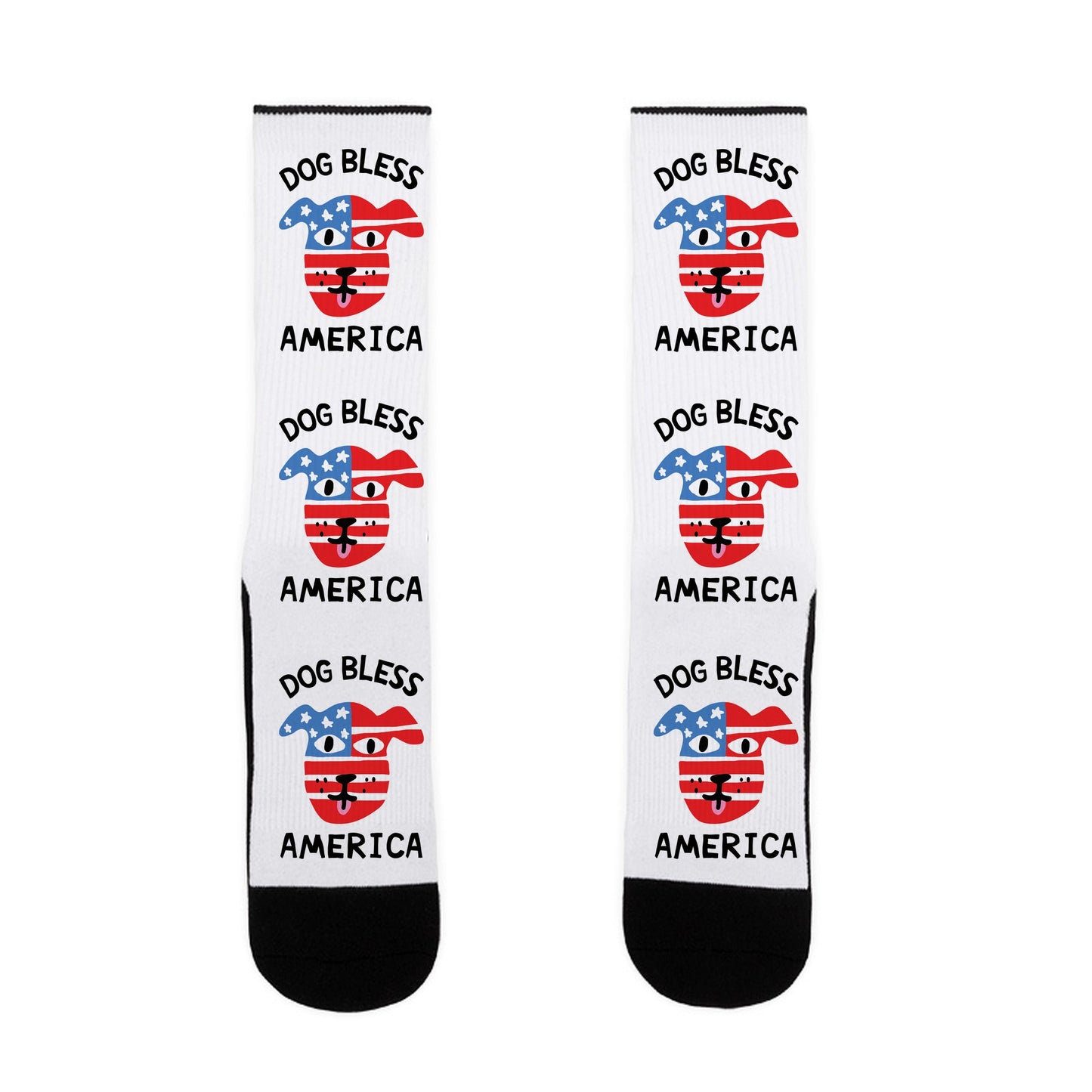 Dog Bless America Socks