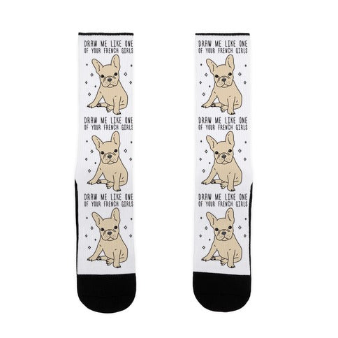 Draw Me Like One Of Your French Girls Bulldog Socks