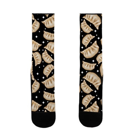 Dumplings Pattern Black Socks