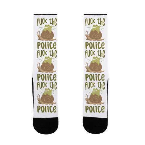 Fuck The Police Frog Socks