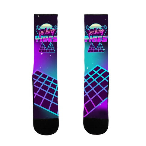 Fucking YIKES Retro Wave Socks