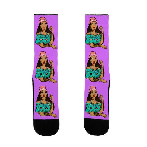 Hipster Pocahontas Socks