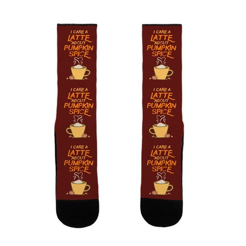 I Care a Latte (Pumpkin Spice) Socks
