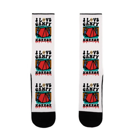 I Love Campy Horror Parody Socks