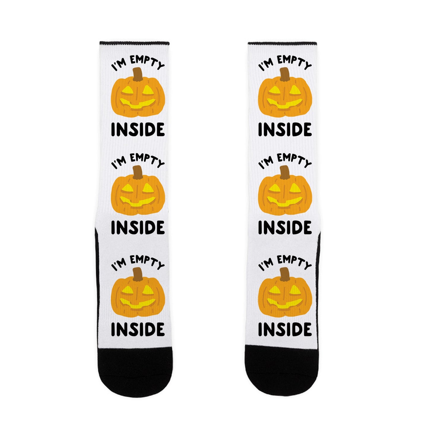 I'm Feeling Empty Inside Pumpkin Socks