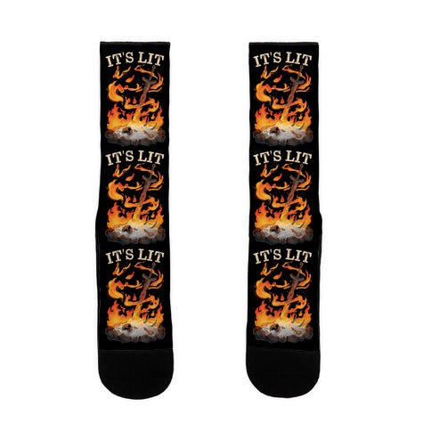 It's Lit Bonfire Socks