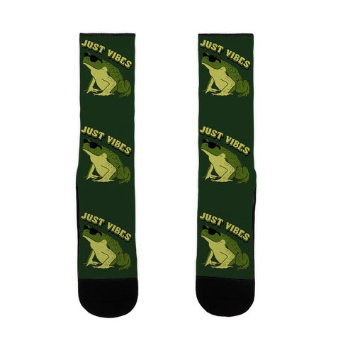 Just Vibes Frog Socks