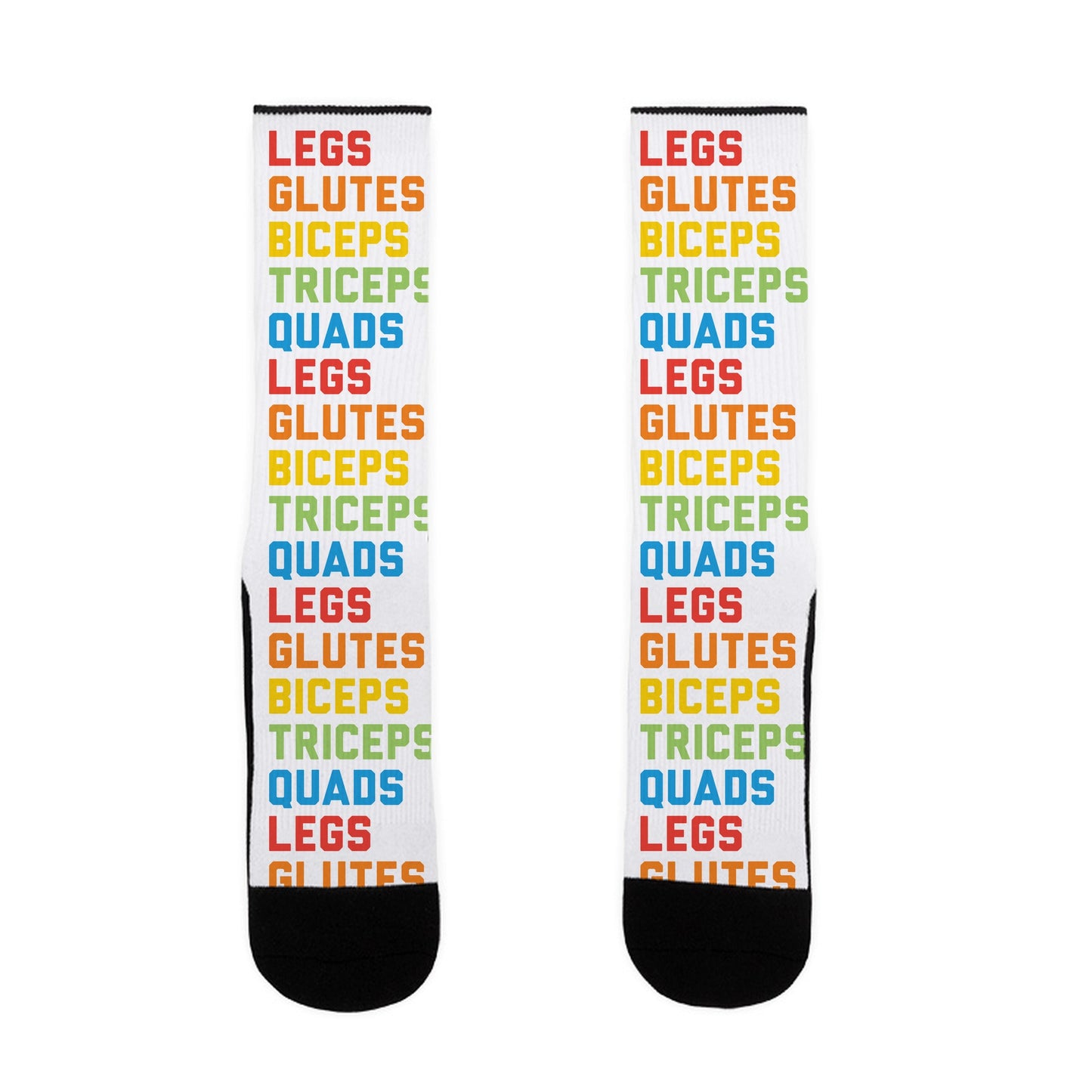 Legs Glutes Biceps Triceps Quads LGBTQ Fitness Socks